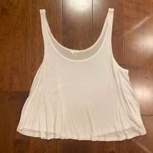 Garage White Flowy Crop Top